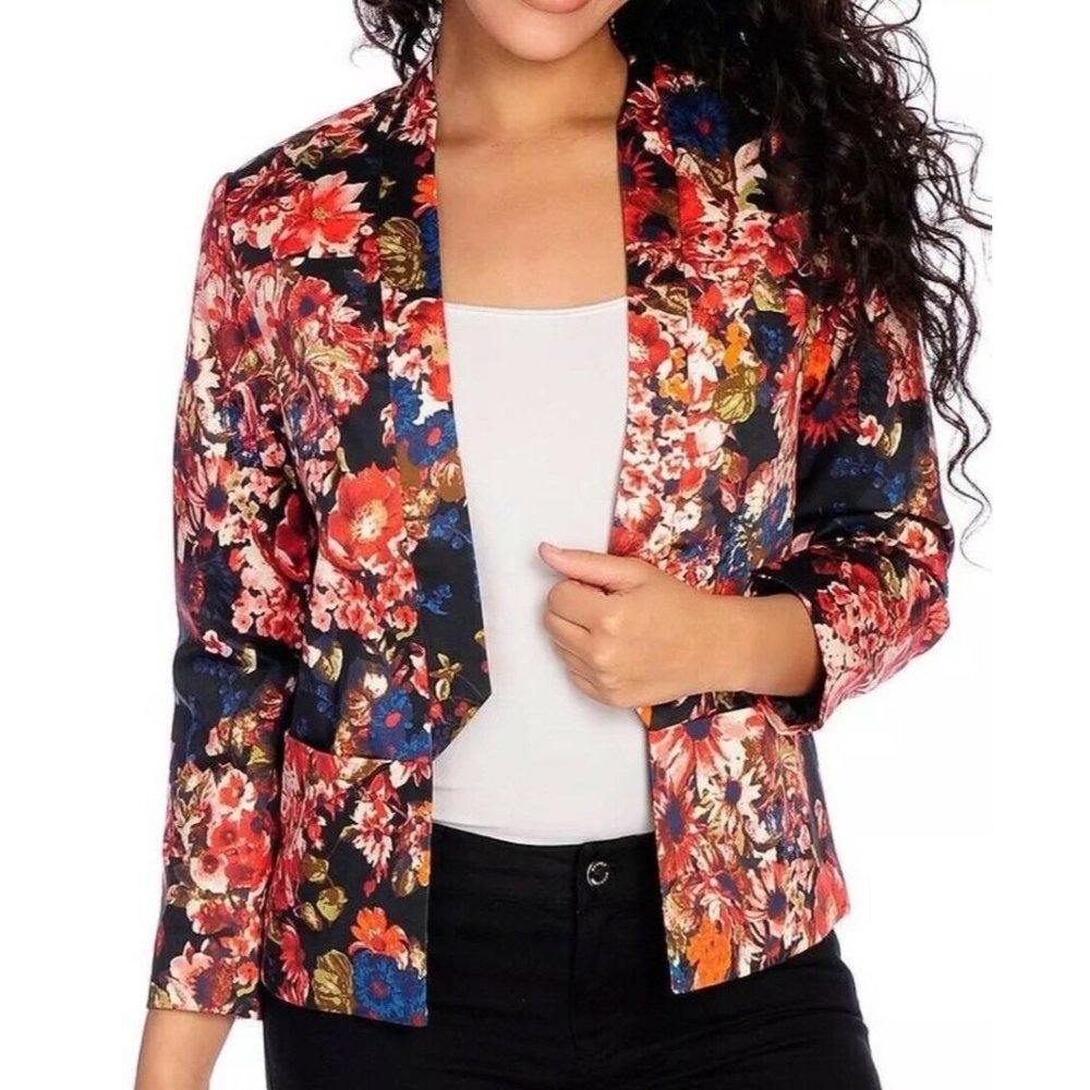 Marc Bouwer Unlimited Floral Blazer Size Small